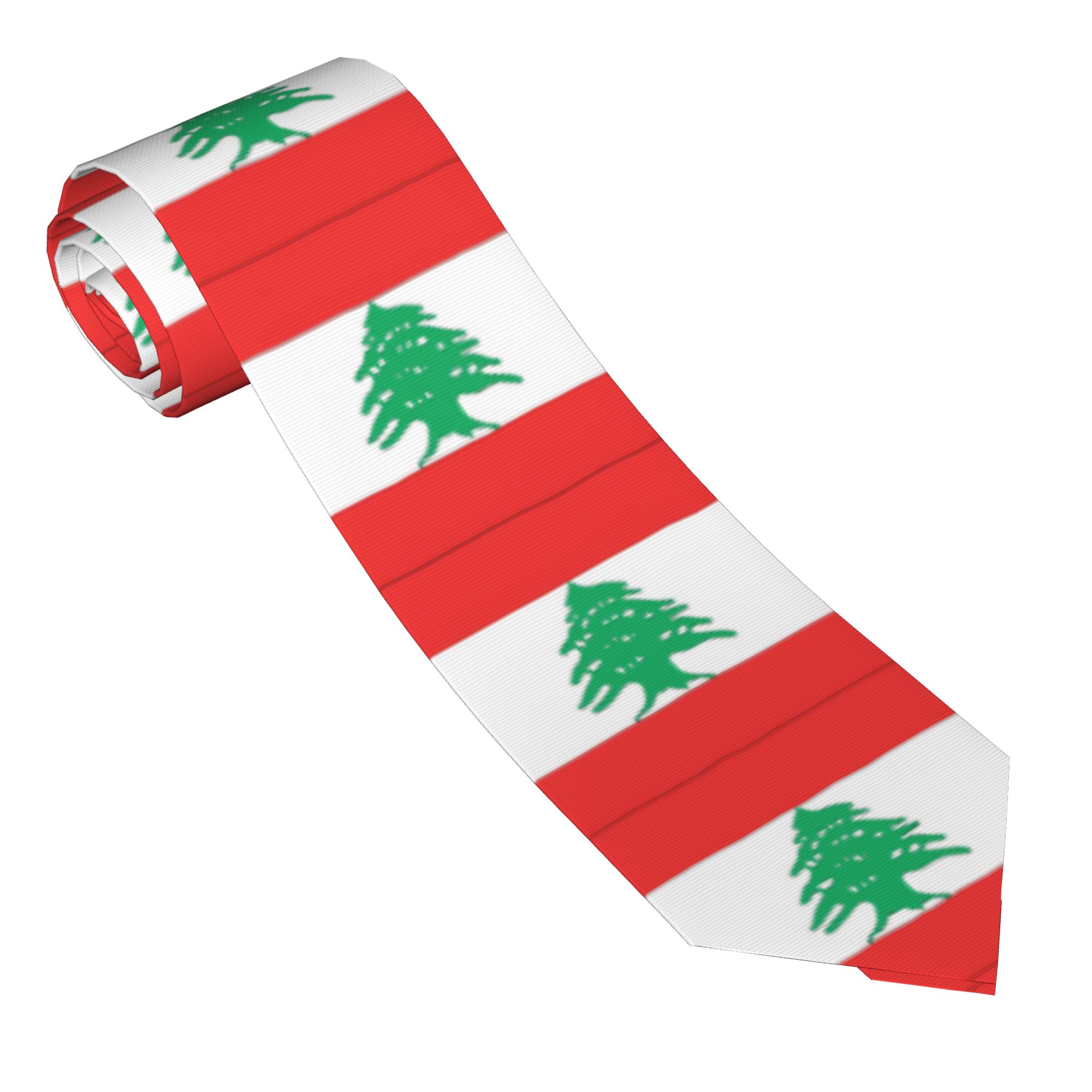 Men Accessories Lebanon - Cravate drapeau du Liban pour mariage,