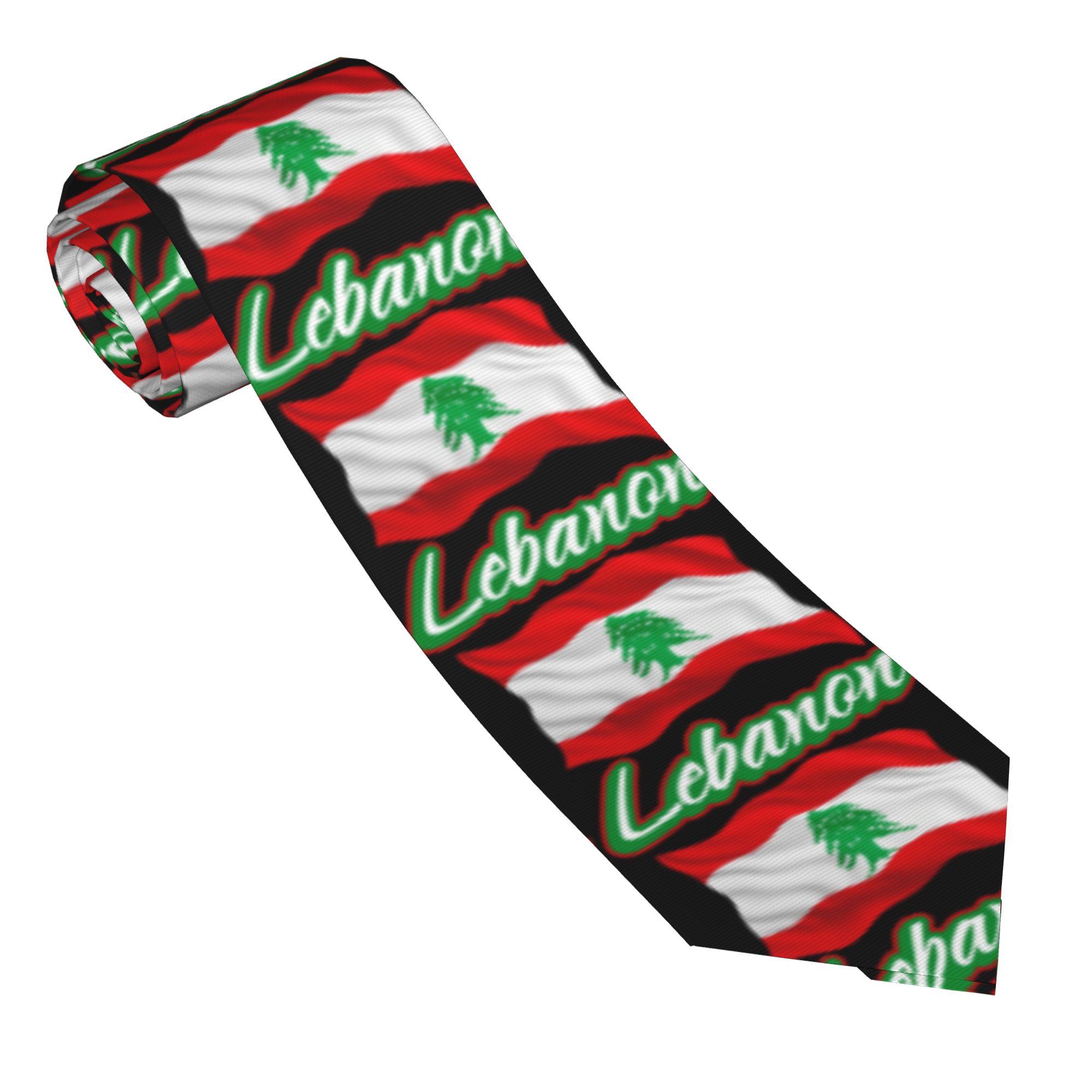 Men Accessories Lebanon - Cravate drapeau libanais pour usage quotidien