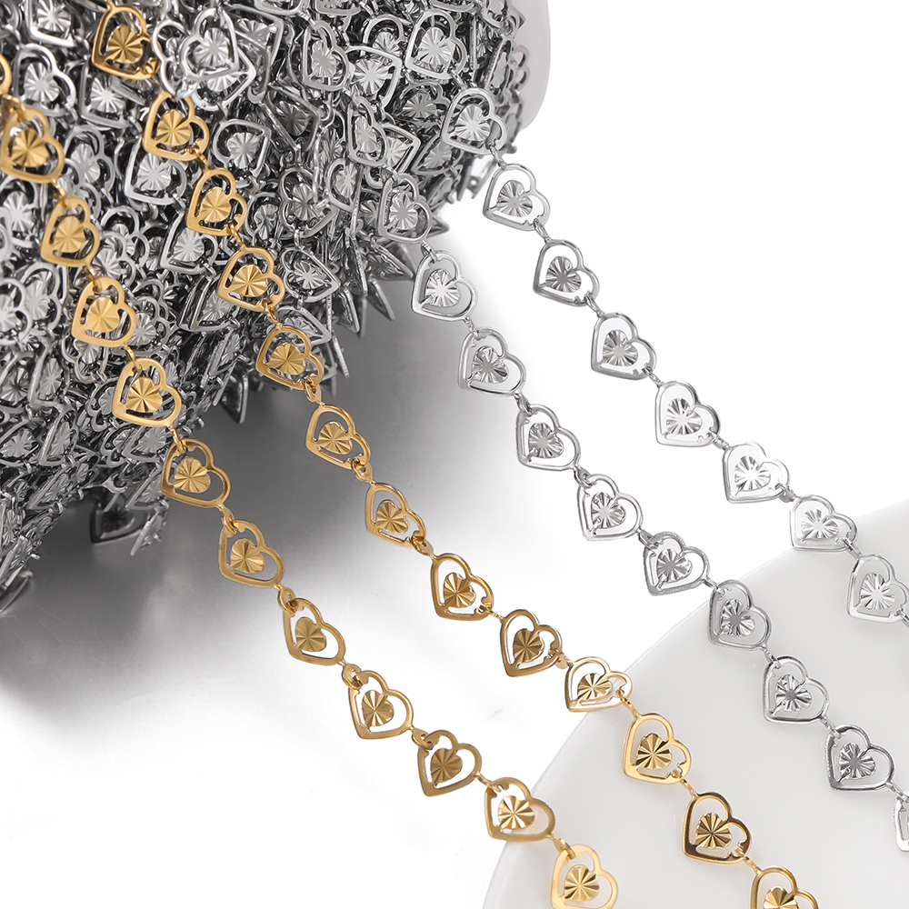 Men Accessories Chain - Chaînes Double cœur de pêche en