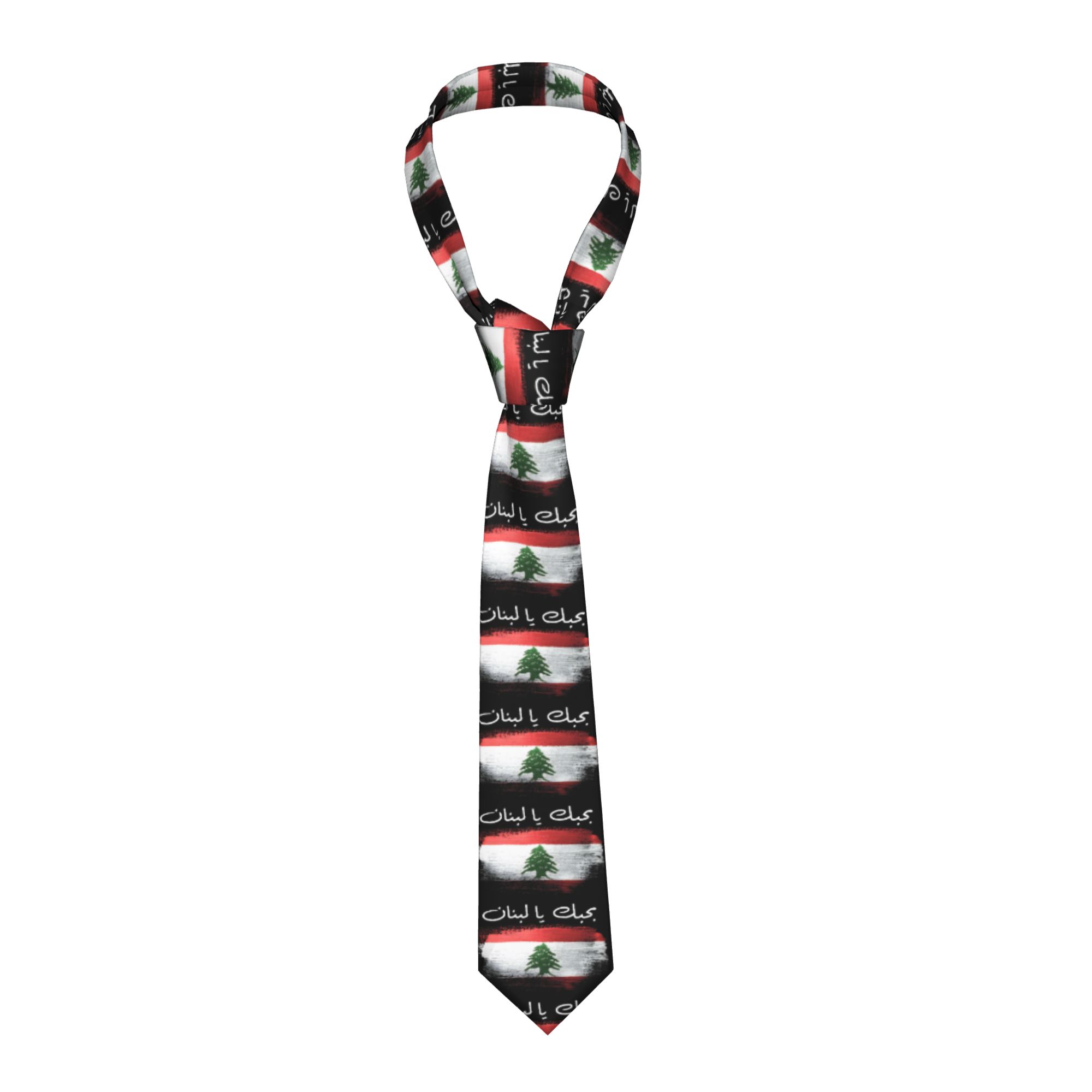 Men Accessories Lebanon - Cravate avec drapeau du Liban, cravate