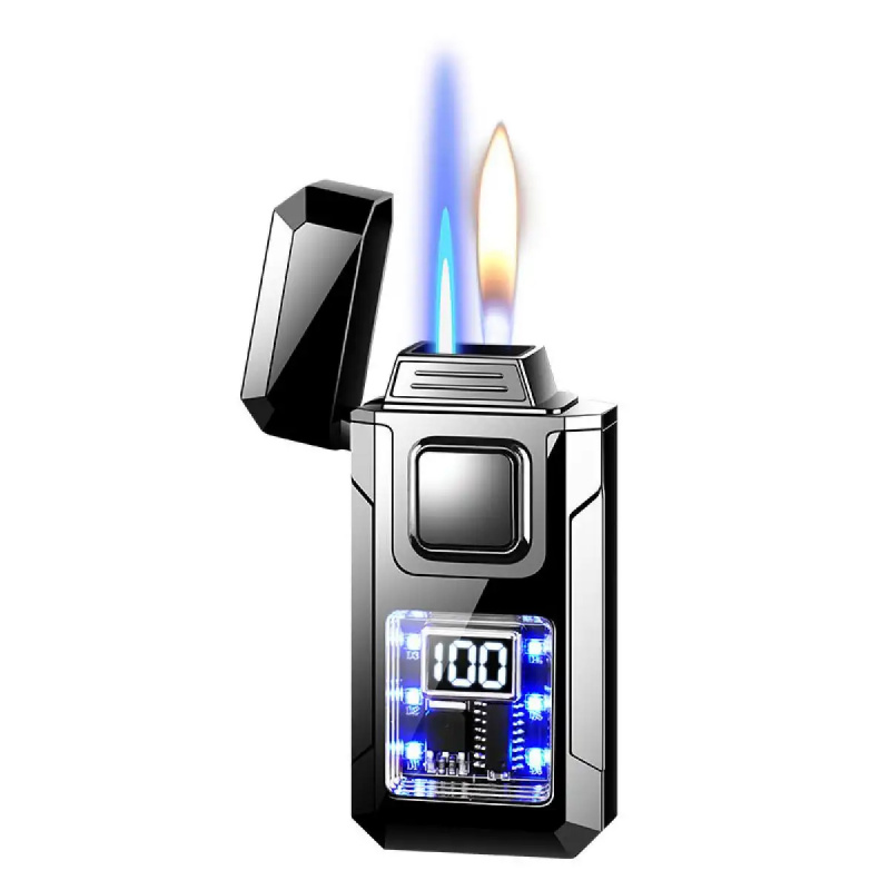 Lighter Windproof - Briquet métallique coupe-vent à commande vocale