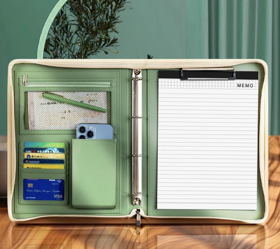 Men Accessories Box - Nouveau dossier Padfolio A4 à fermeture