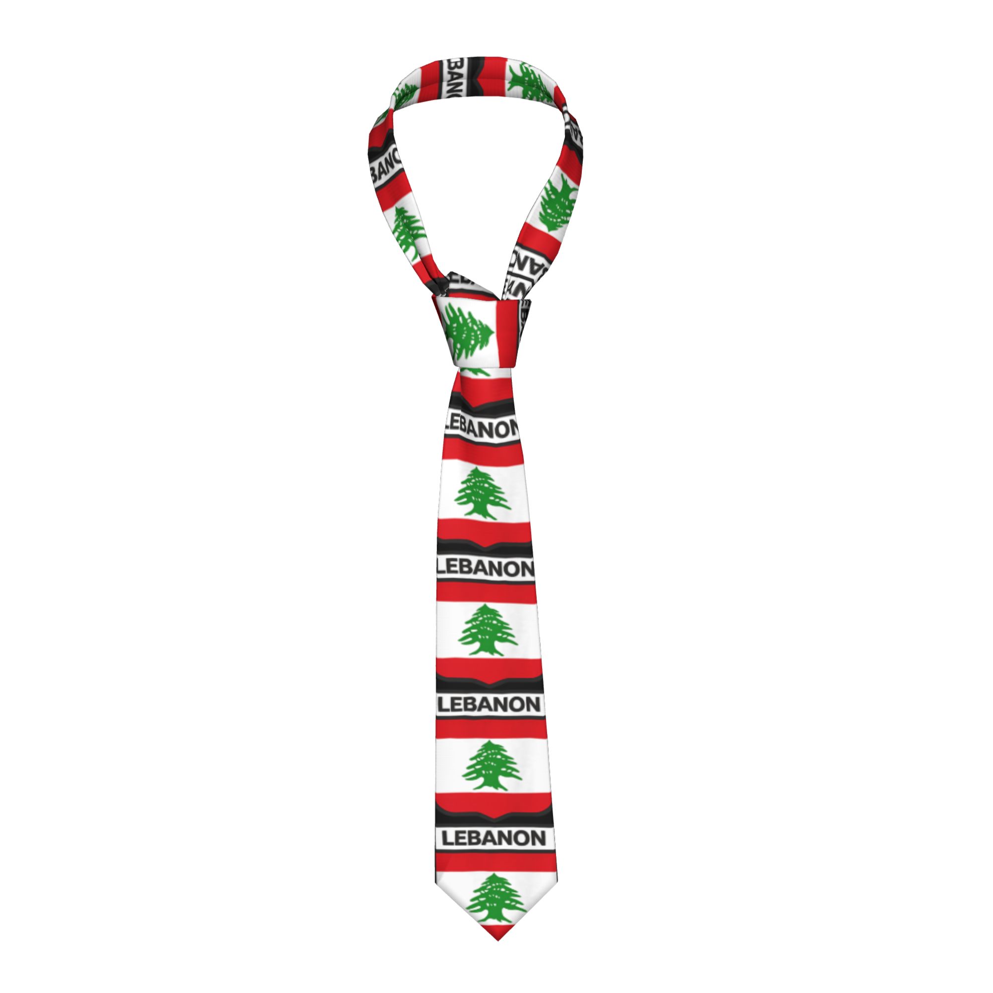 Men Accessories Lebanon - Cravate à motif drapeau libanais, cravate