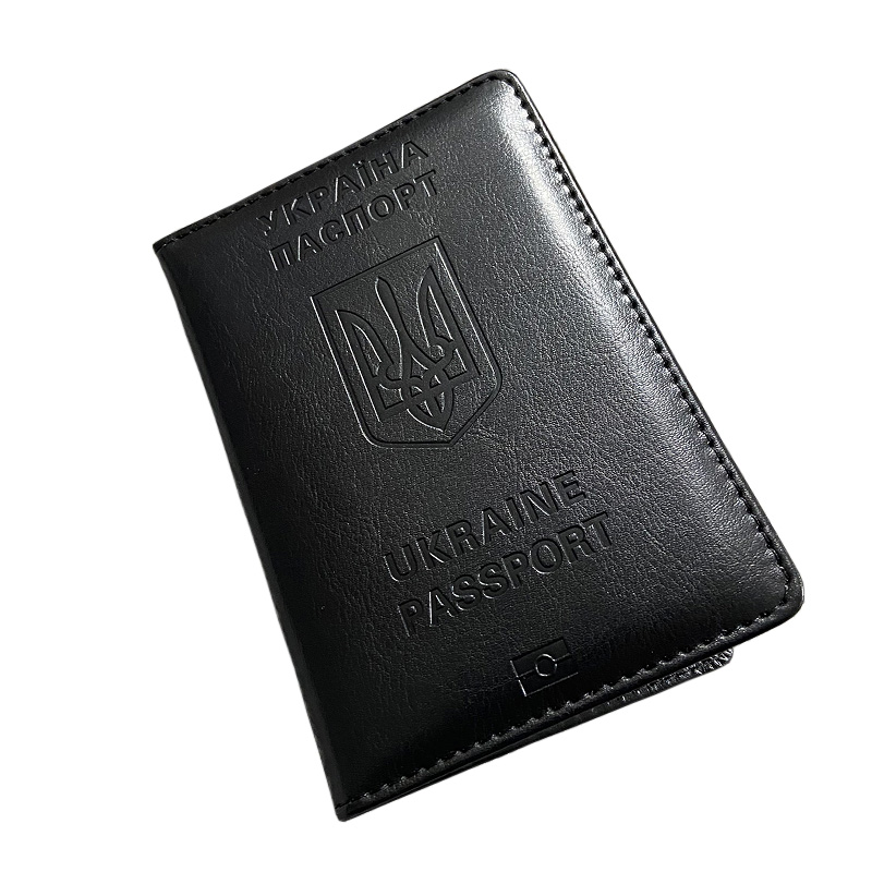 Men'S Accessories Holder - Porte-passeport en cuir PU noir pour