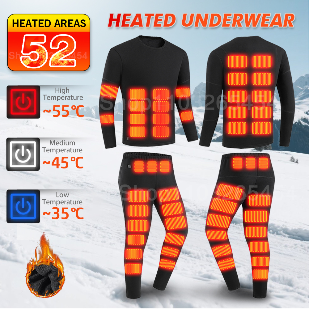 Men'S Accessories Clothing - Nouveau 52 zones sous-vêtements chauffants hiver