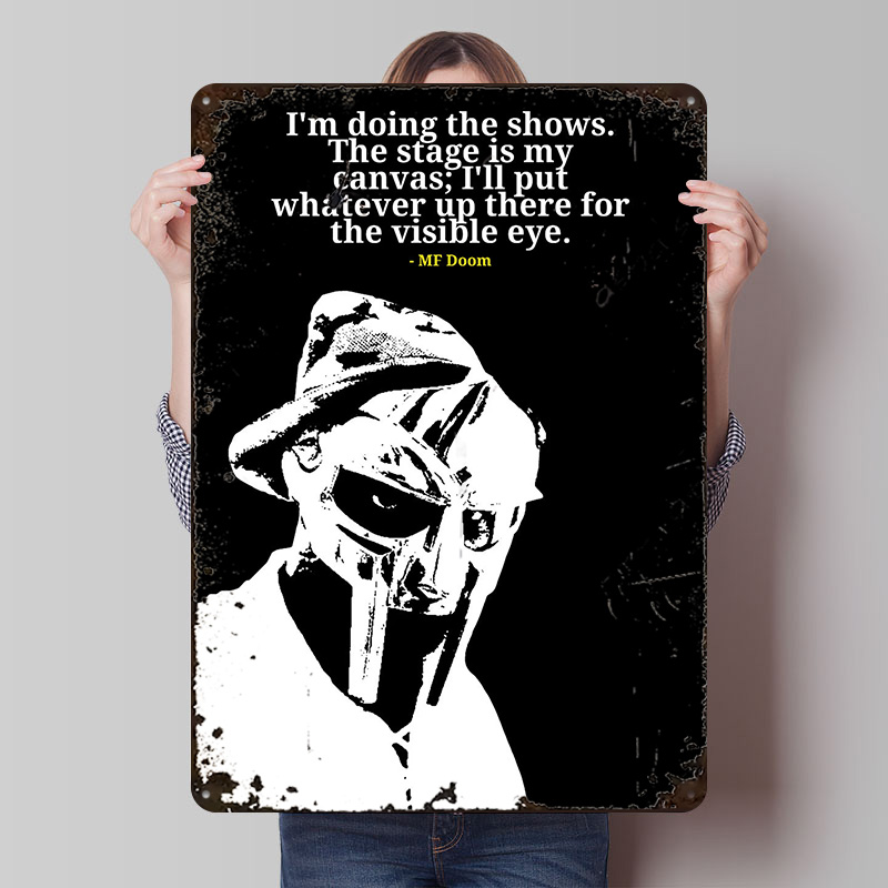 Men'S Accessories Quotes - Affiche métallique MF Doom Quote, Art