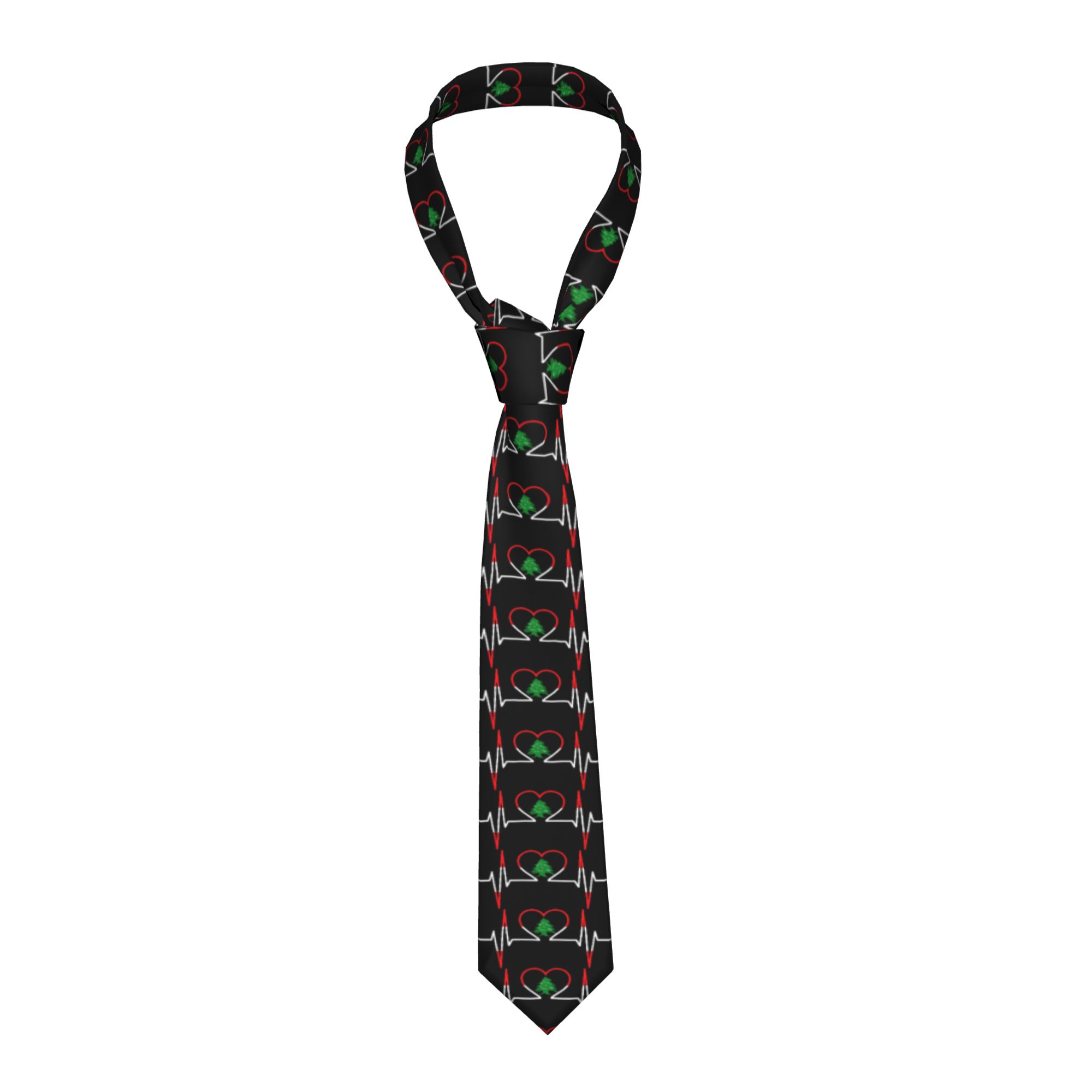 Men Accessories Lebanon - Cravate motif ECG battement de cœur