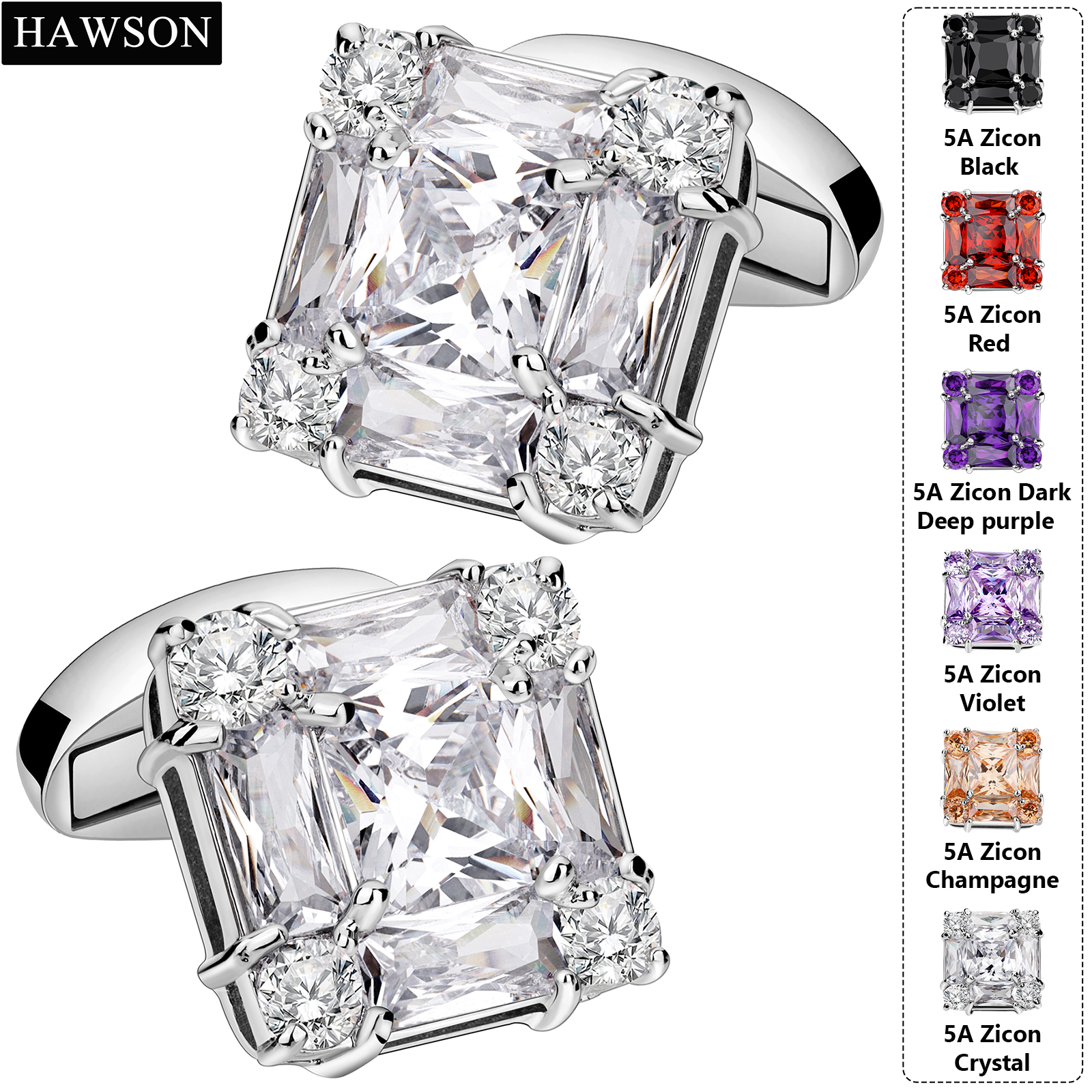 Men'S Accessories Best - Boutons de manchette coupe en Zircon