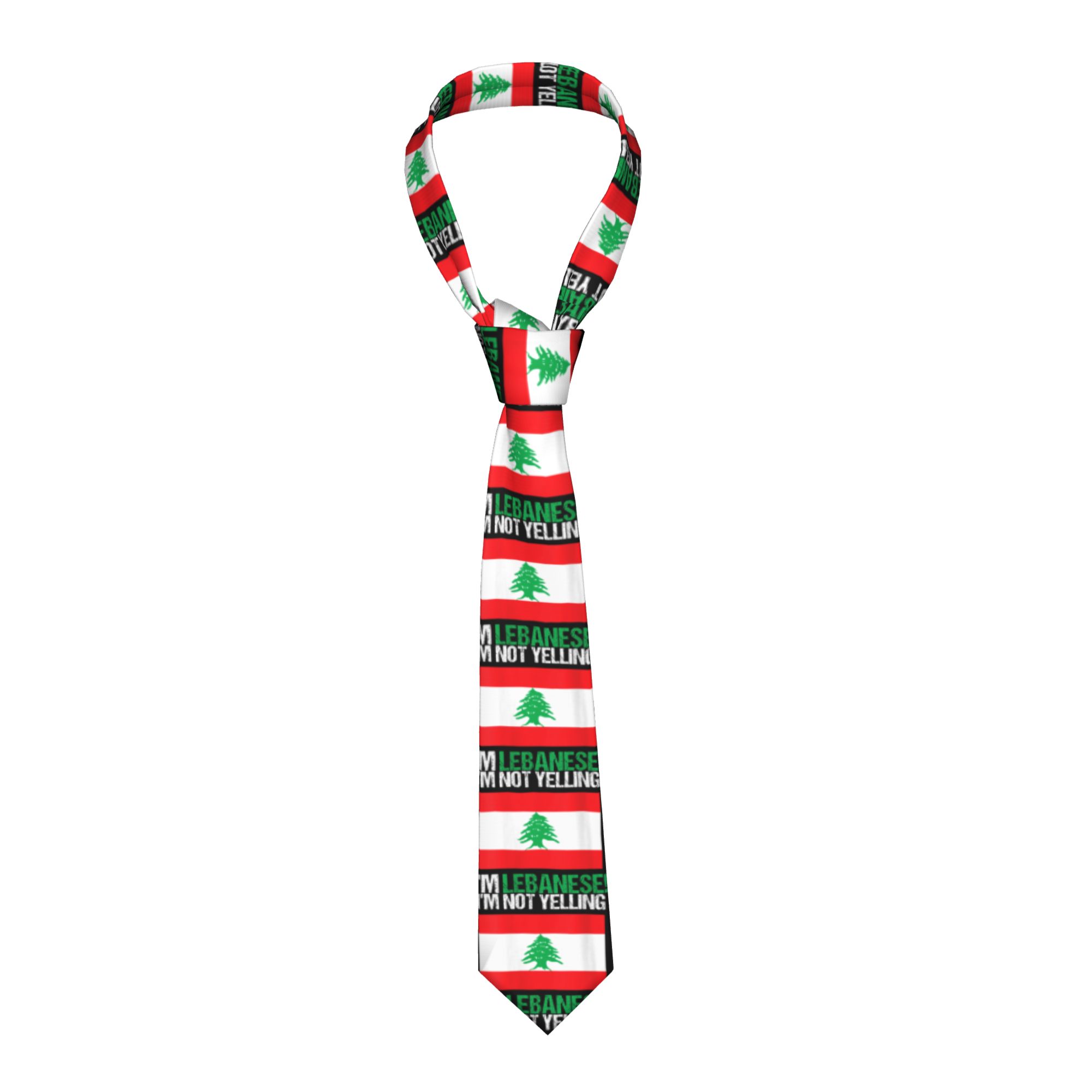 Men Accessories Lebanon - Cravate pour homme avec motif drapeau