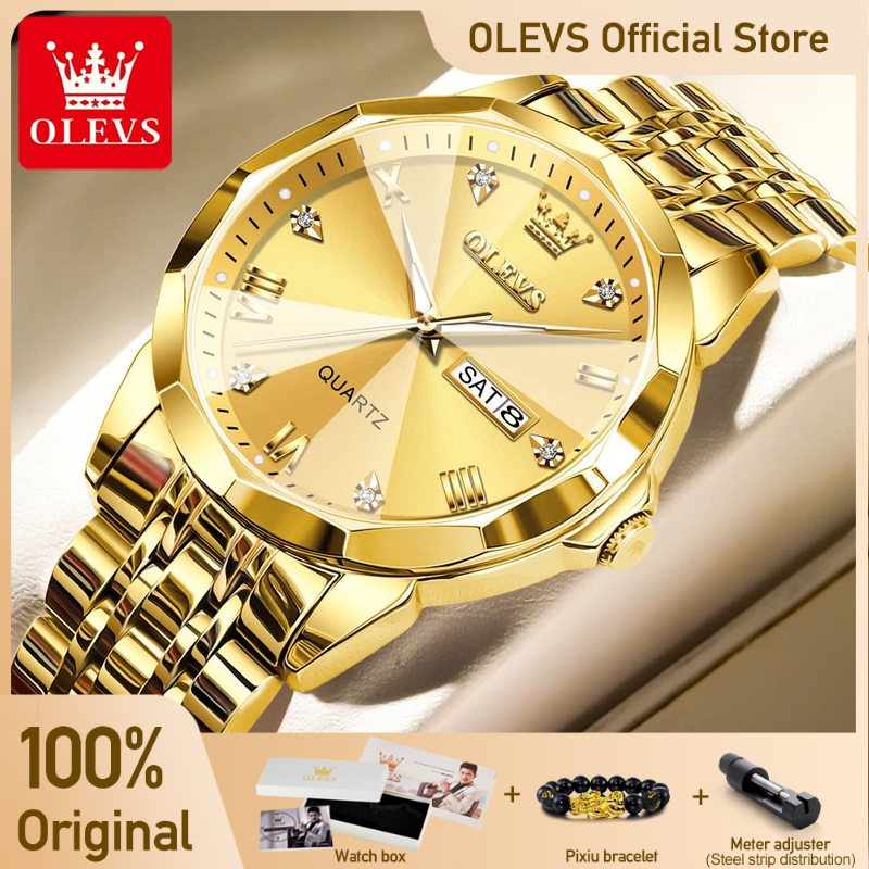 Men'S Accessories Display - OLEVS montres pour hommes or Original