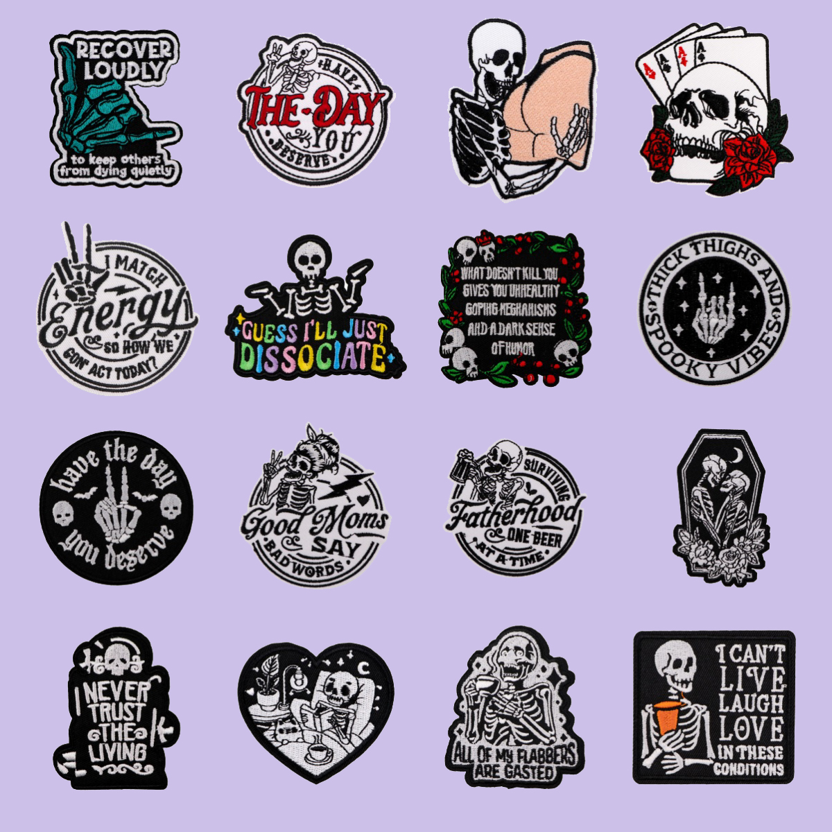 Men'S Accessories Quotes - Patch de broderie avec citations de