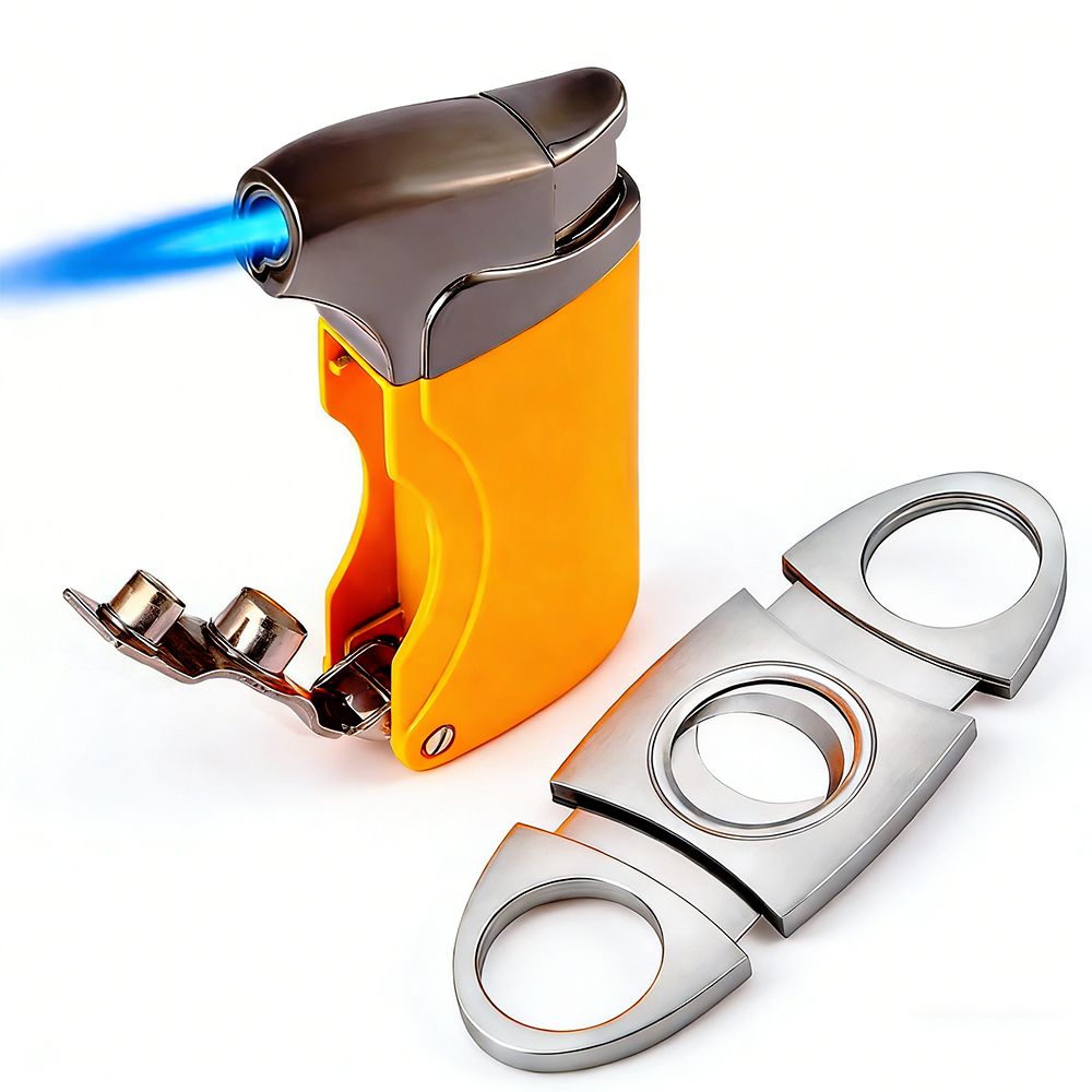 Lighter Windproof - Allume-cigare de luxe, torche, coupe-vent, ciseaux