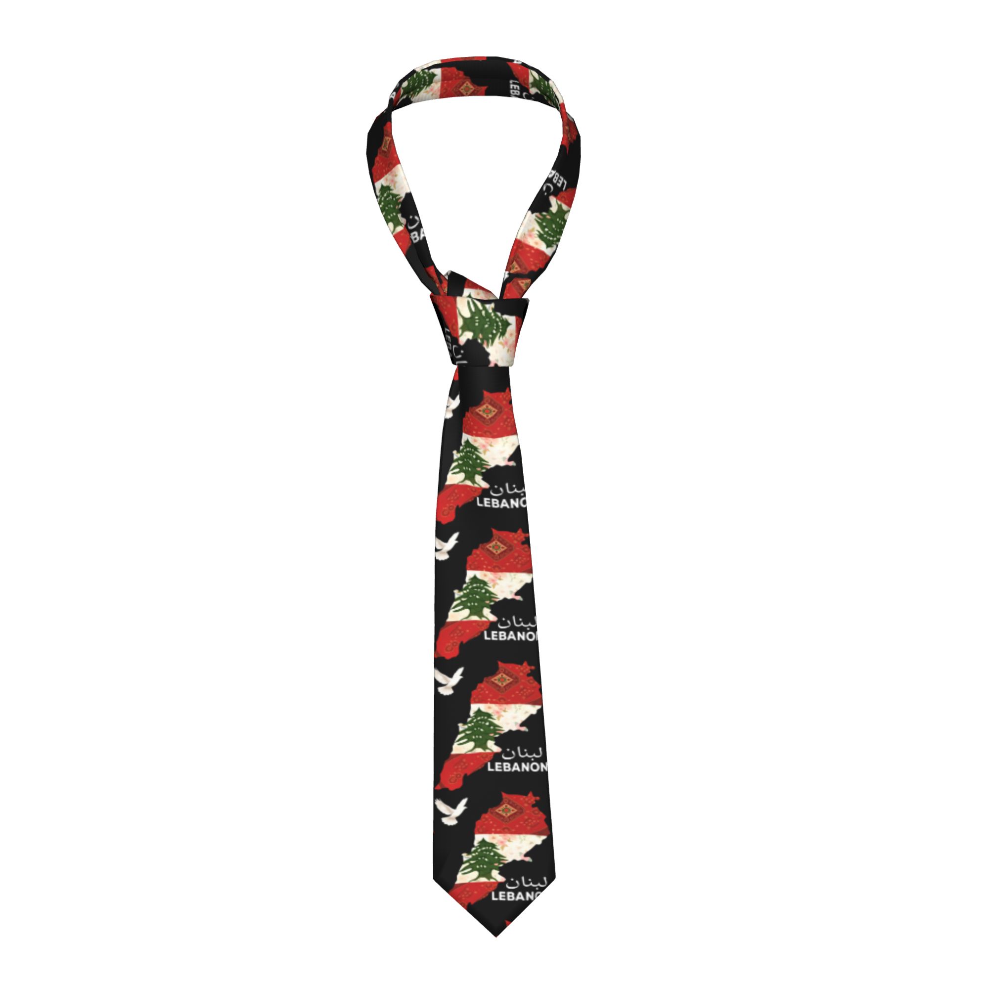 Men Accessories Lebanon - Cravate pour homme avec motif drapeau
