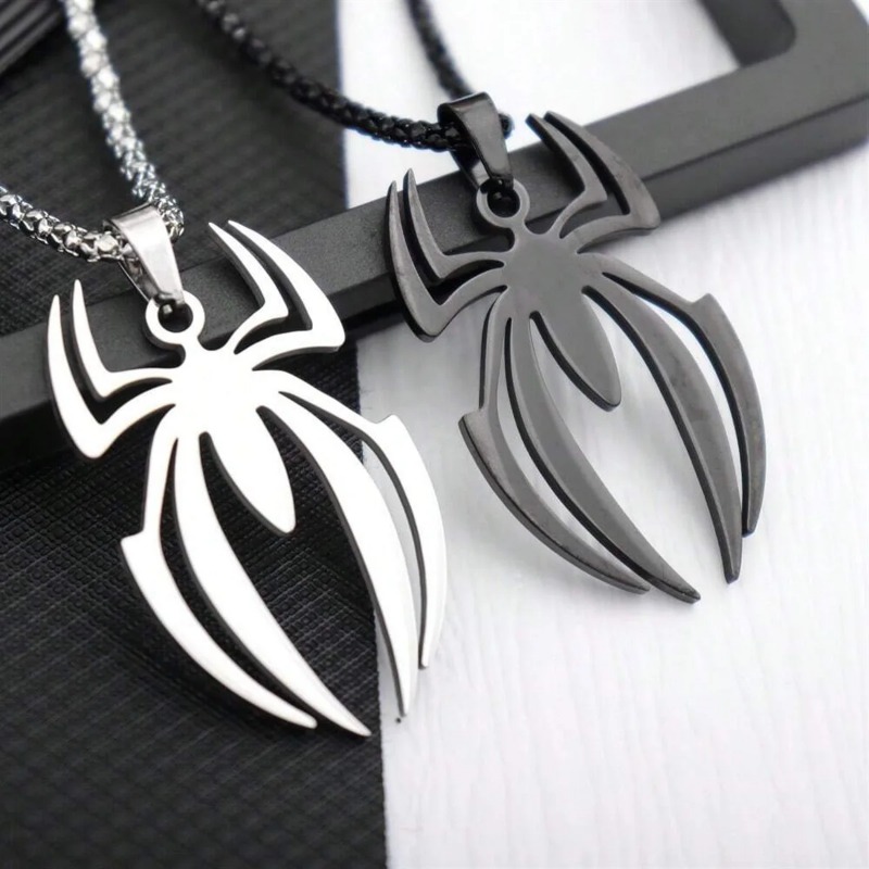 Men Accessories Chain - Collier gothique en forme d'araignée, pendentif