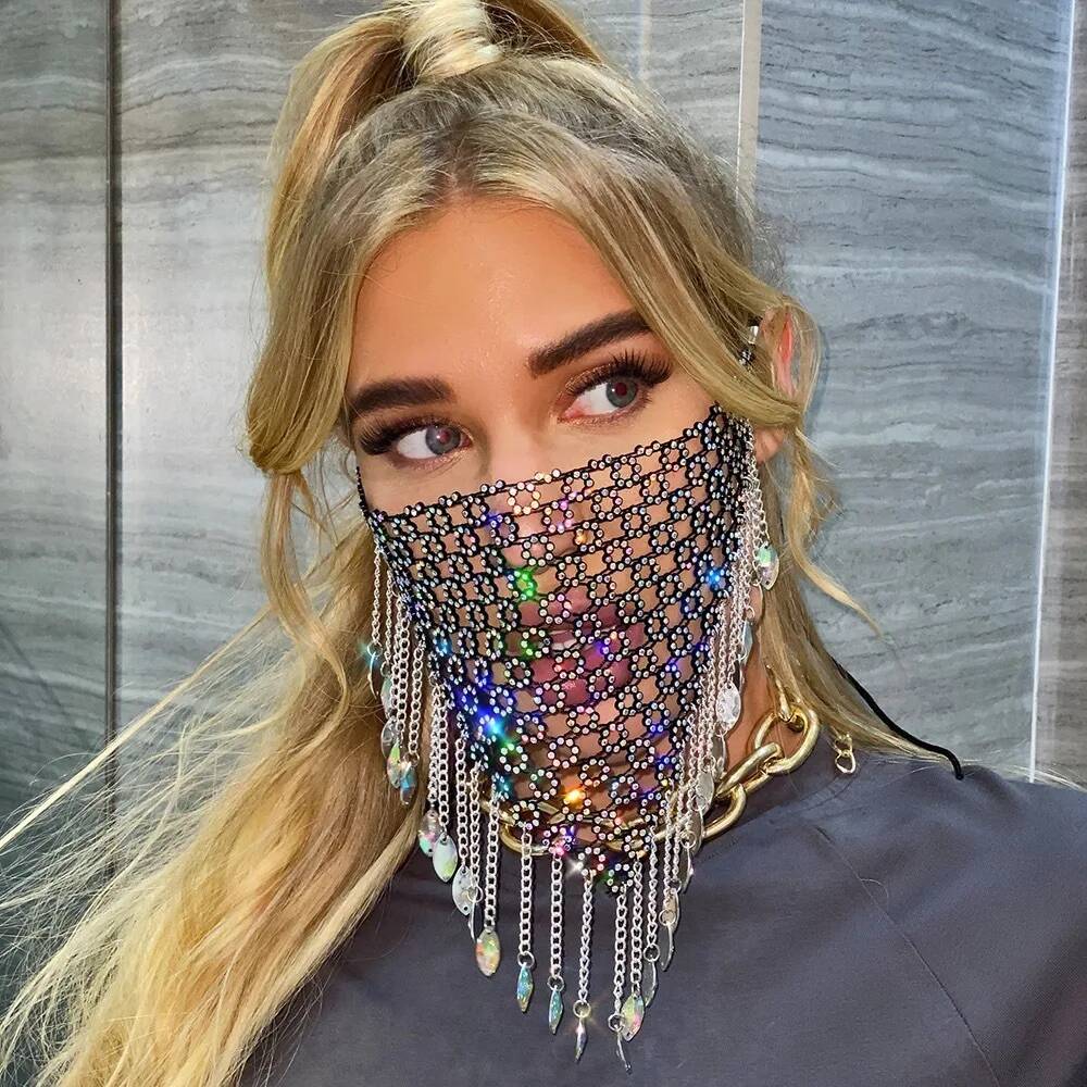 Men Accessories Chain - Nouvelles Masques Voiles à Paillettes pour