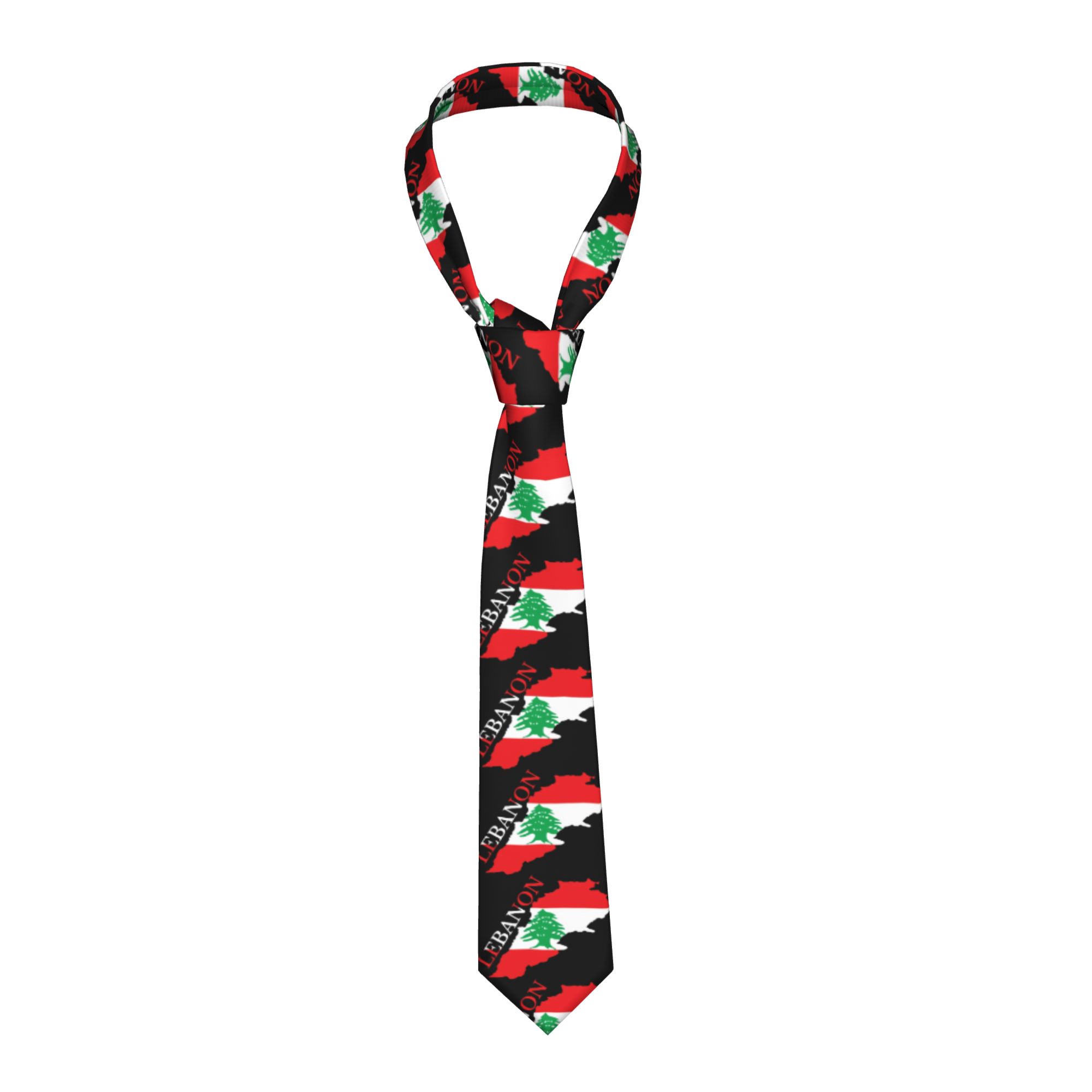 Men Accessories Lebanon - Cravate avec carte du drapeau du