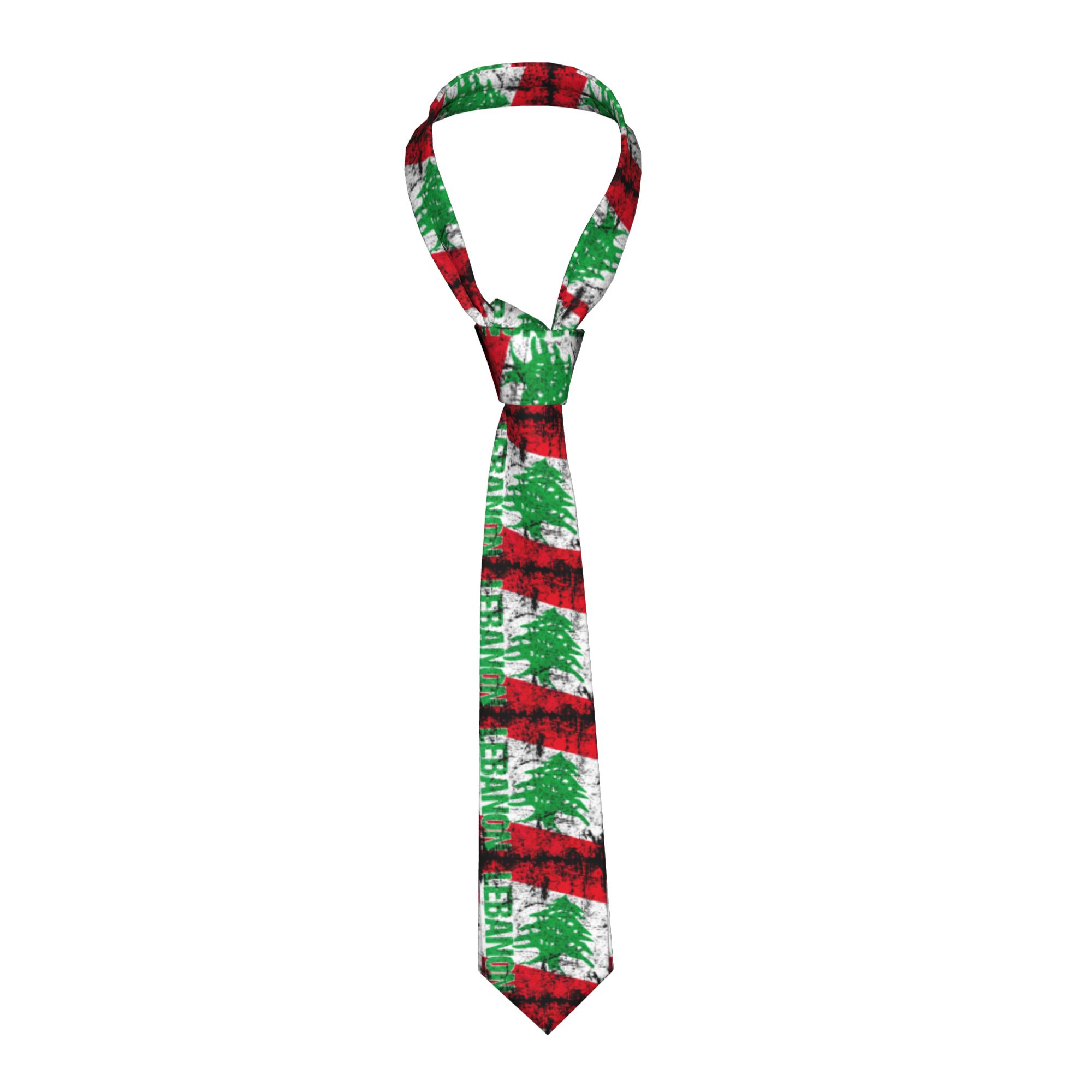Men Accessories Lebanon - Cravate vintage effet vieilli drapeau du