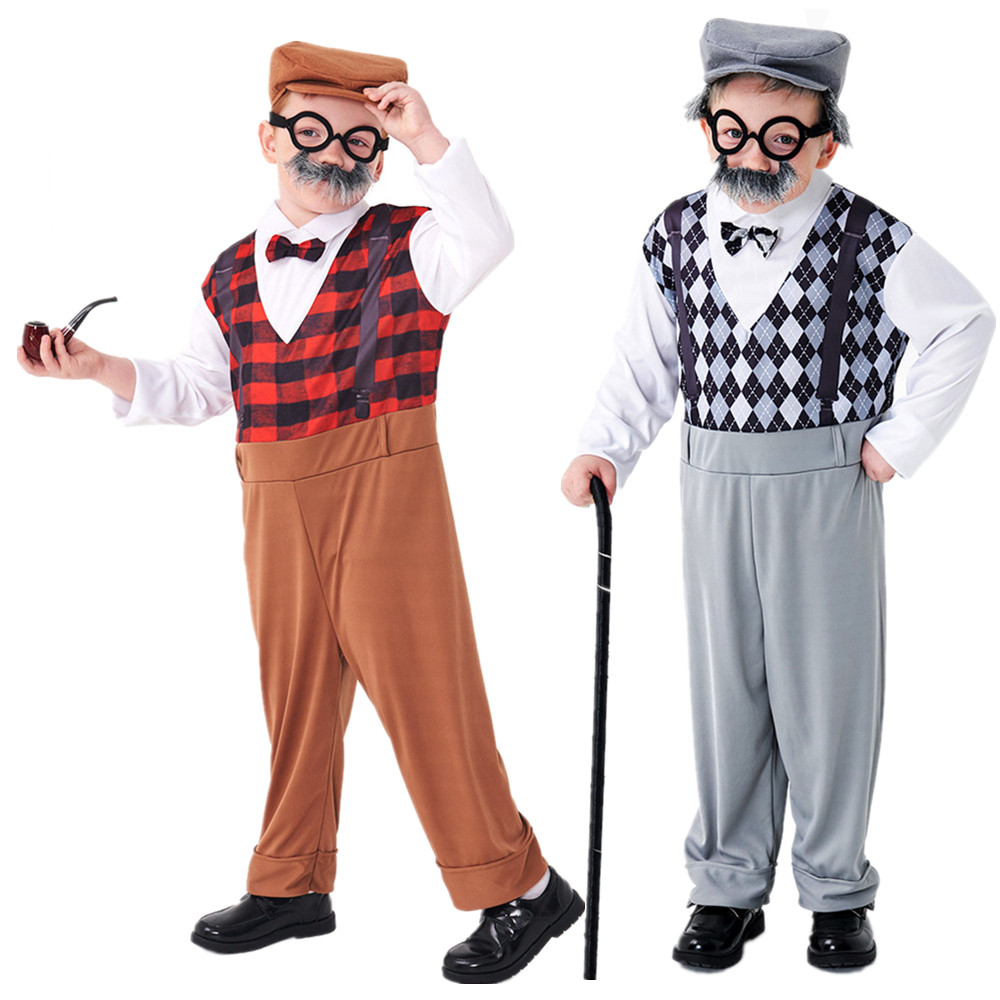 Men Accessories Hat - Costume de vieil homme Cosplay d'halloween