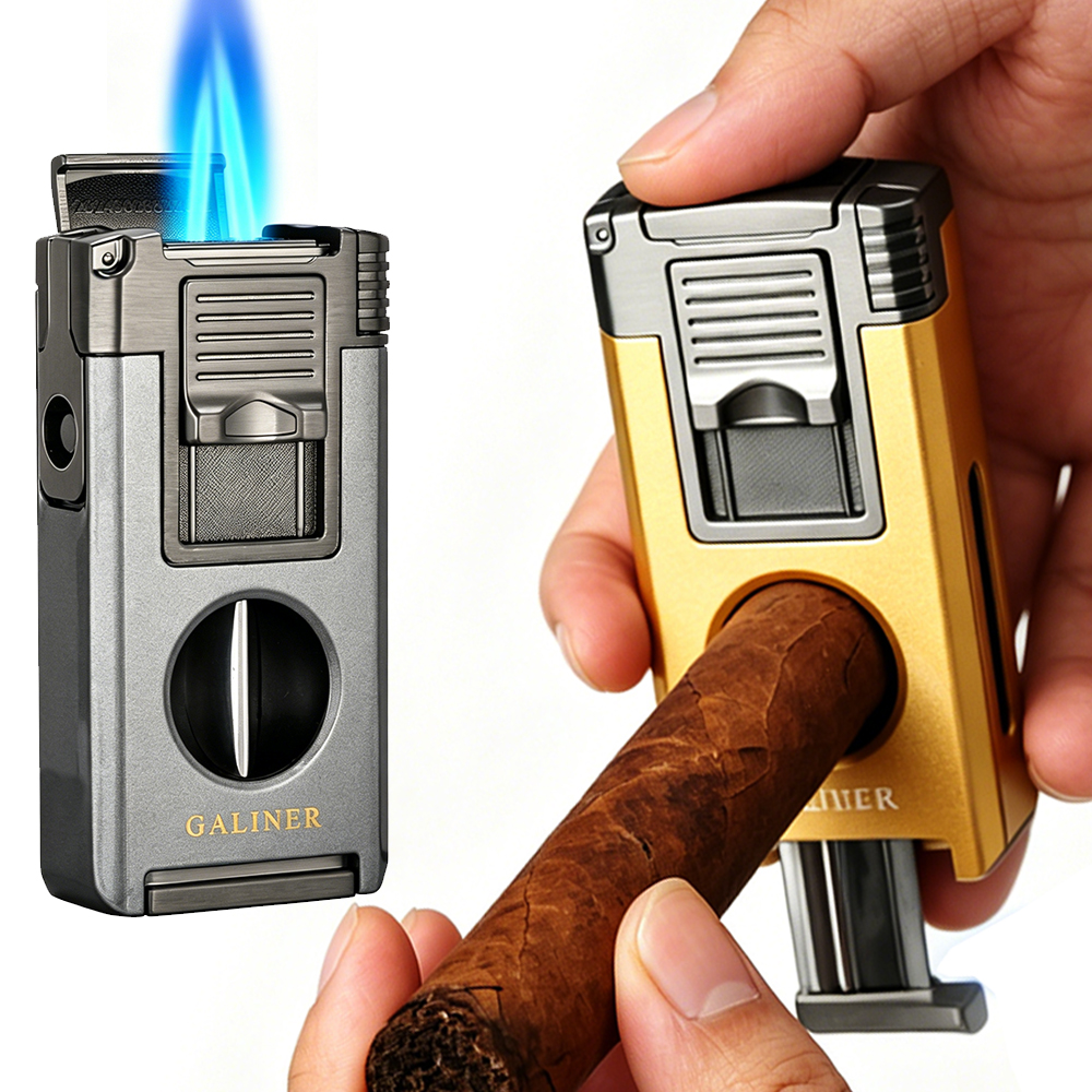 Lighter Windproof - Allume-cigare de luxe en métal, gaz