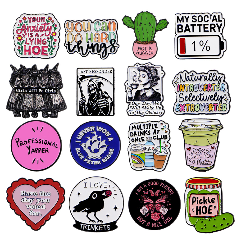 Broche série citation pour fem - Men'S Accessories Quotes avis et prix