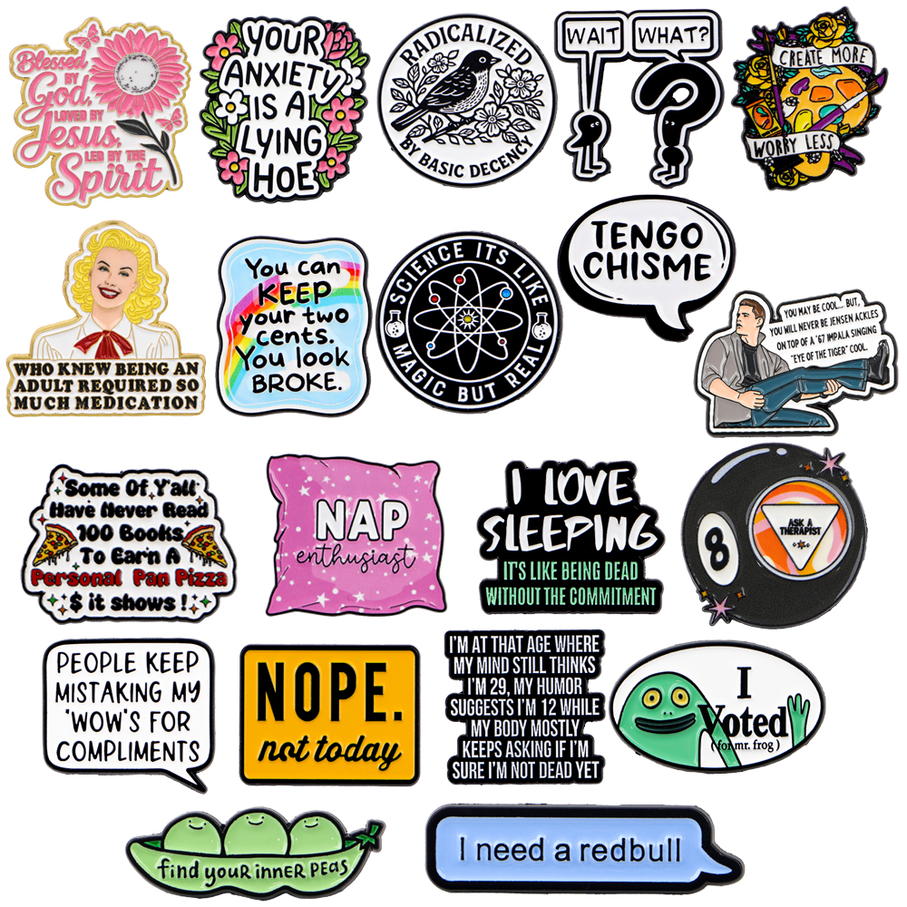 NOPE not today Quotes Pin's en - Men'S Accessories Quotes avis et prix