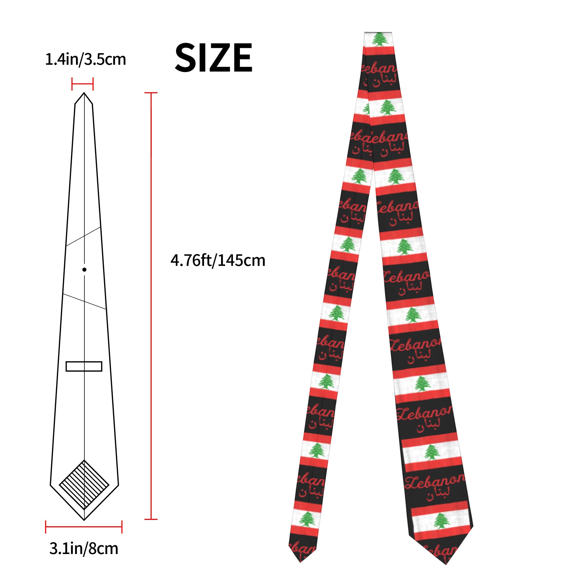 Cravate avec drapeau du Liban, - Men Accessories Lebanon avis et prix