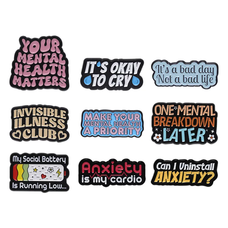 Broche d'anxiété en émail, Bad - Men'S Accessories Quotes avis et prix