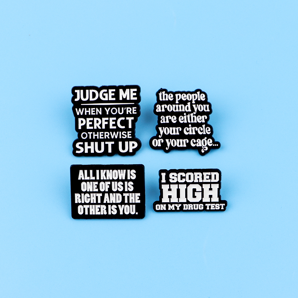Badges en métal avec citations - Men'S Accessories Quotes avis et prix