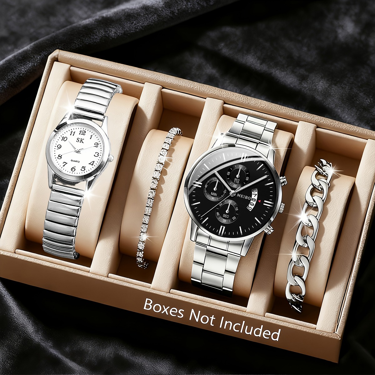 Ensemble de 4 montres et brace - Men Accessories Elegant avis et prix