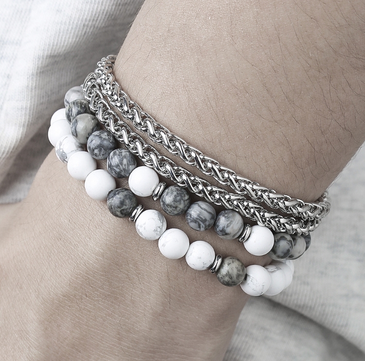 Ensemble de bracelets en pierr - Men Accessories Amazon avis et prix