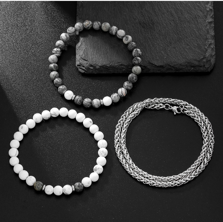 Ensemble de bracelets en pierr - Men Accessories Amazon avis et prix