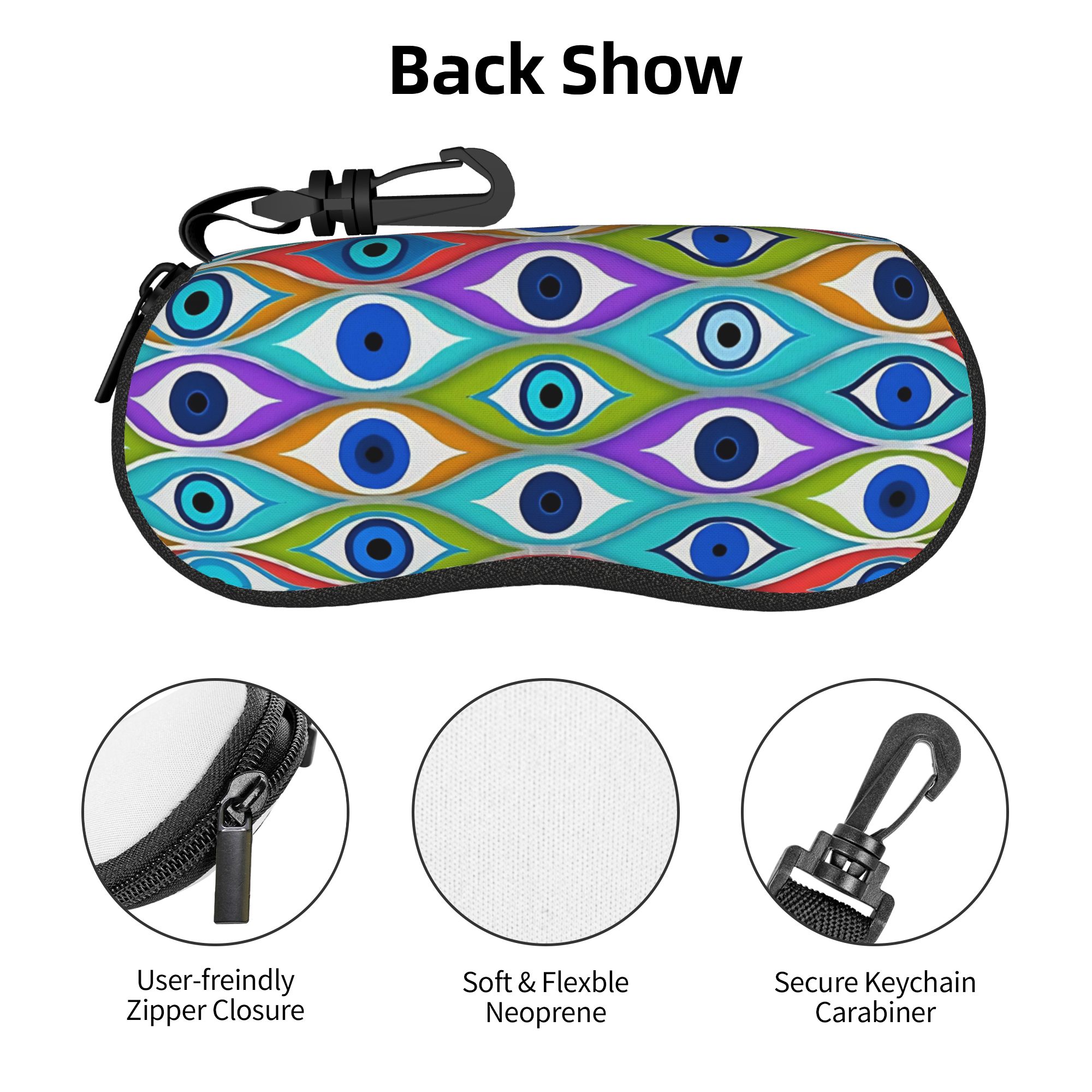 Étui à lunettes coloré à motif - Men Accessories Evil Eye avis et prix