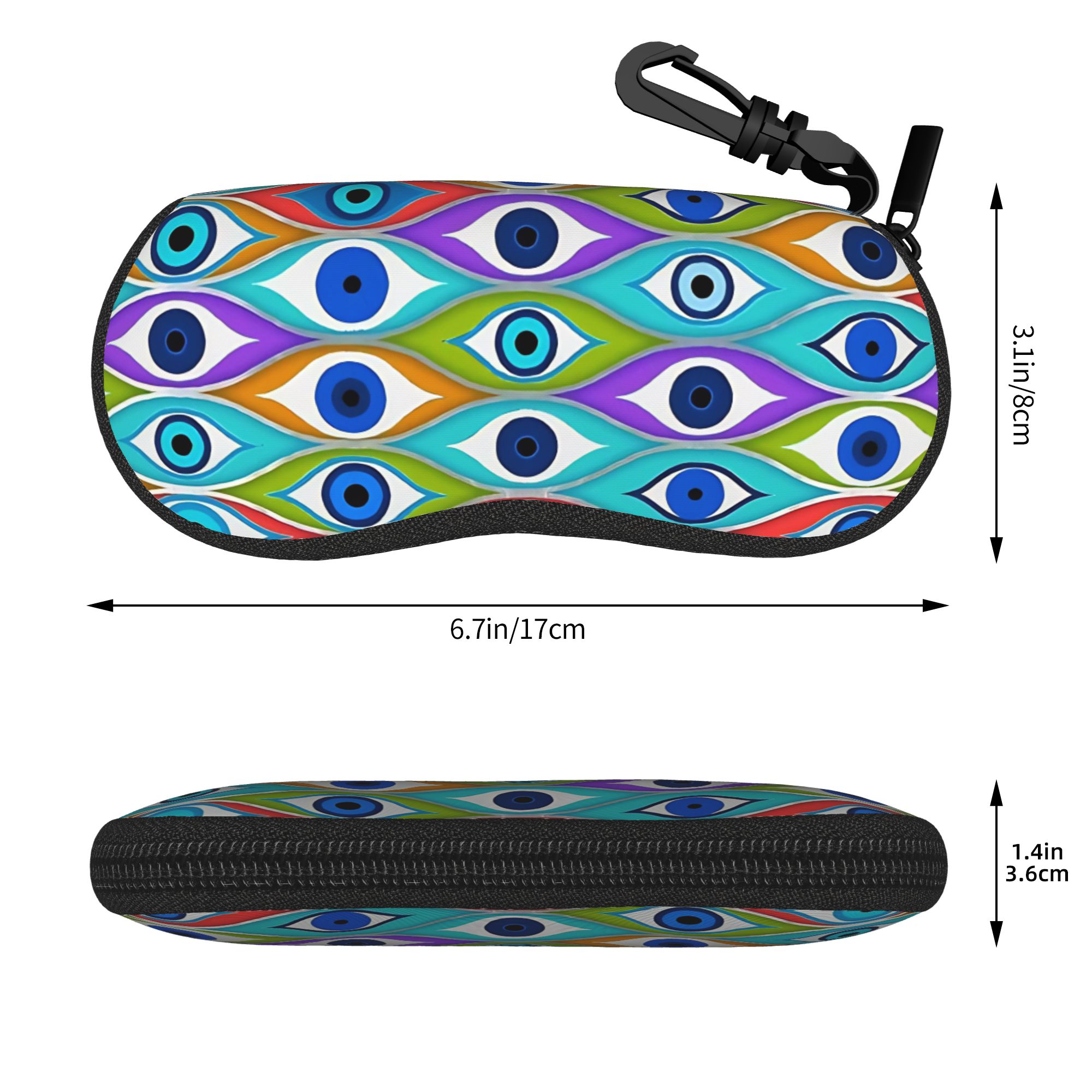 Étui à lunettes coloré à motif - Men Accessories Evil Eye avis et prix