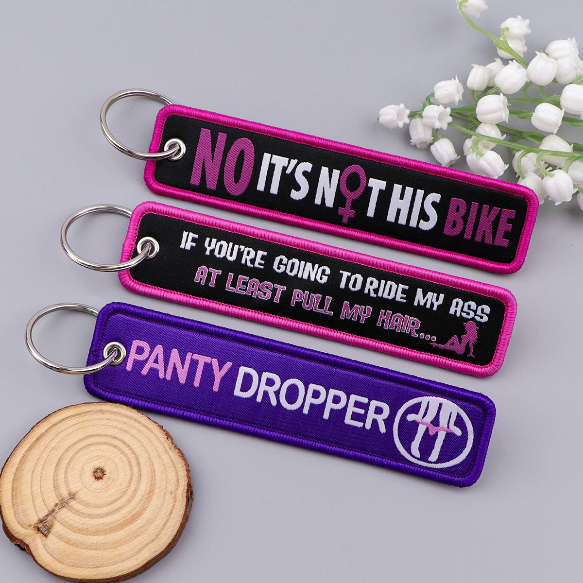 Porte-clés brodés avec citatio - Men'S Accessories Quotes avis et prix