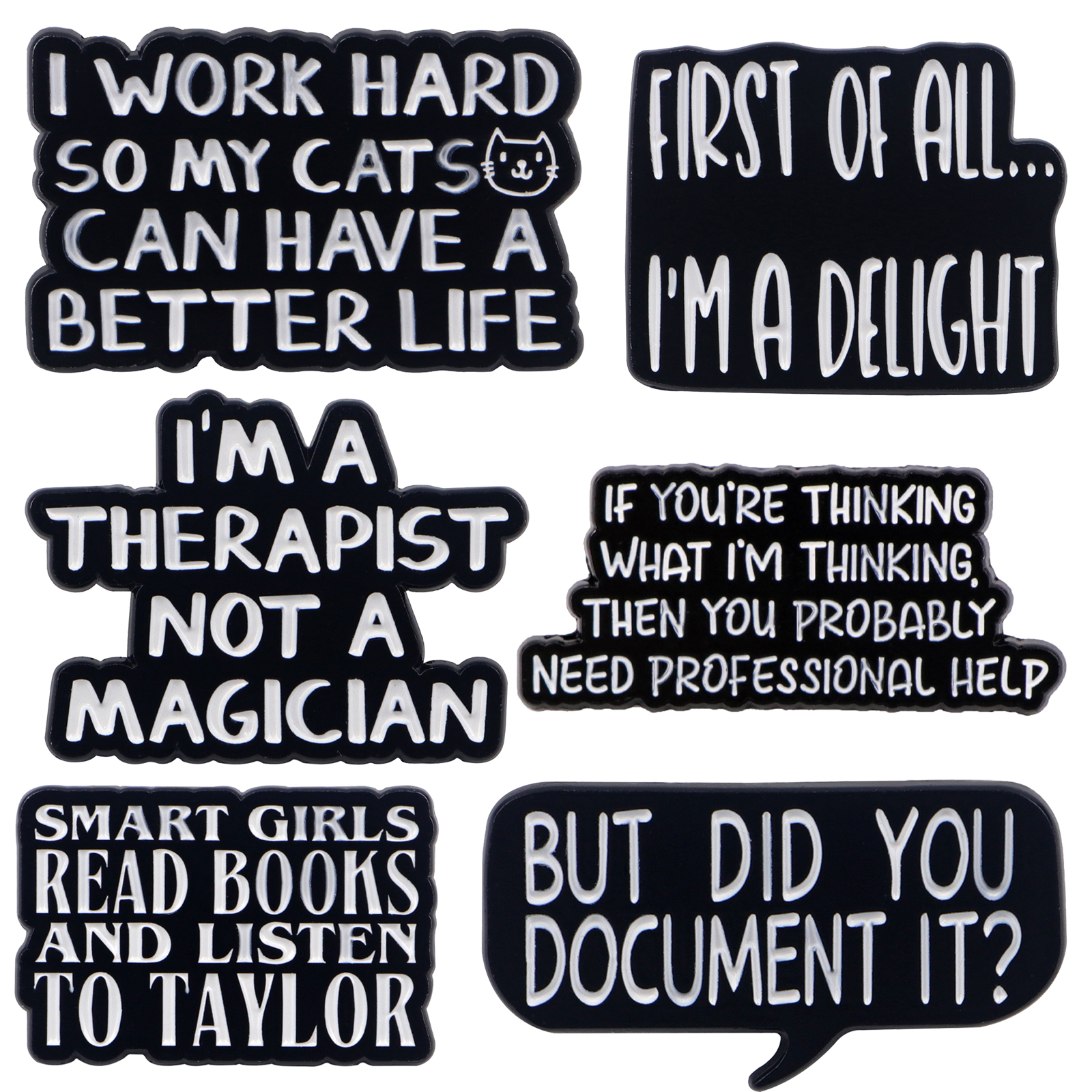 Badges en émail avec citations - Men'S Accessories Quotes avis et prix