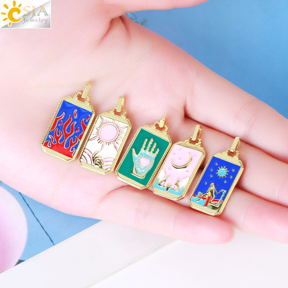 Pendentif cartes de Tarot en é - Men Accessories Evil Eye avis et prix