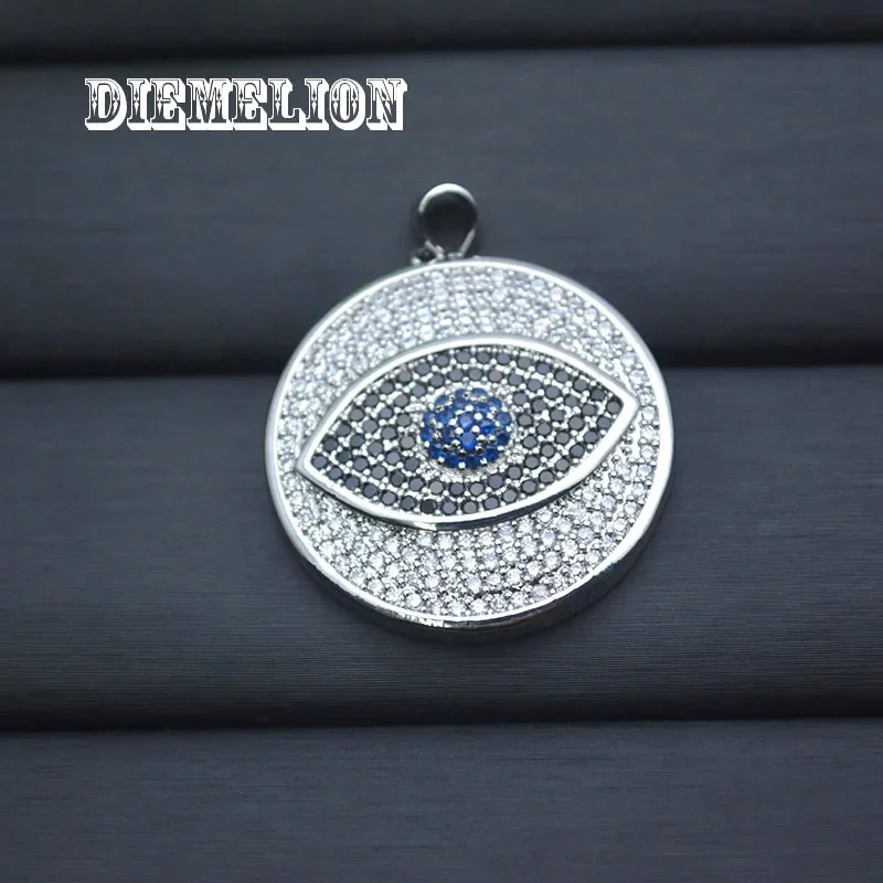 Grand pendentif rond en zircon - Men Accessories Evil Eye avis et prix