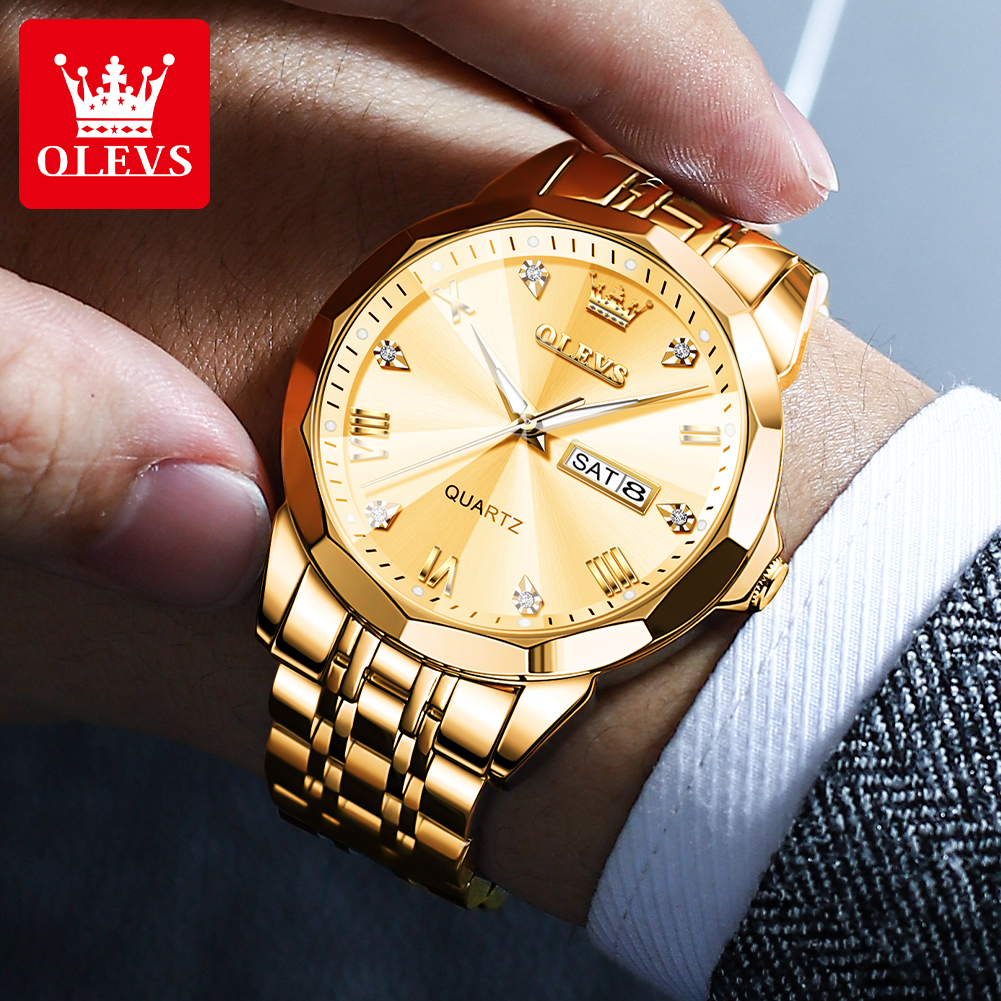 OLEVS montres pour hommes or O - Men'S Accessories Display avis et prix