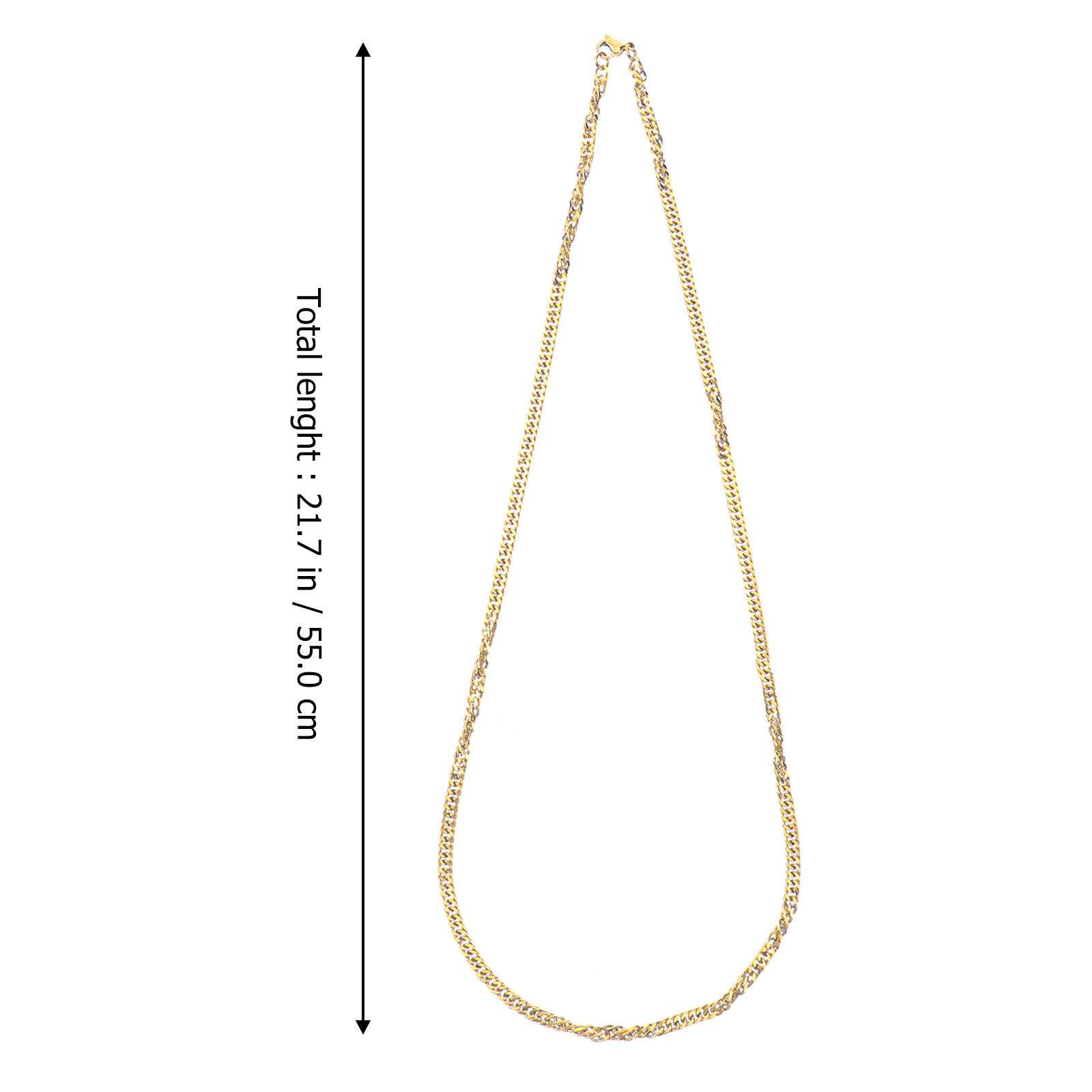 1 pièce Chaîne dorée à double  - Men Accessories Chain avis et prix