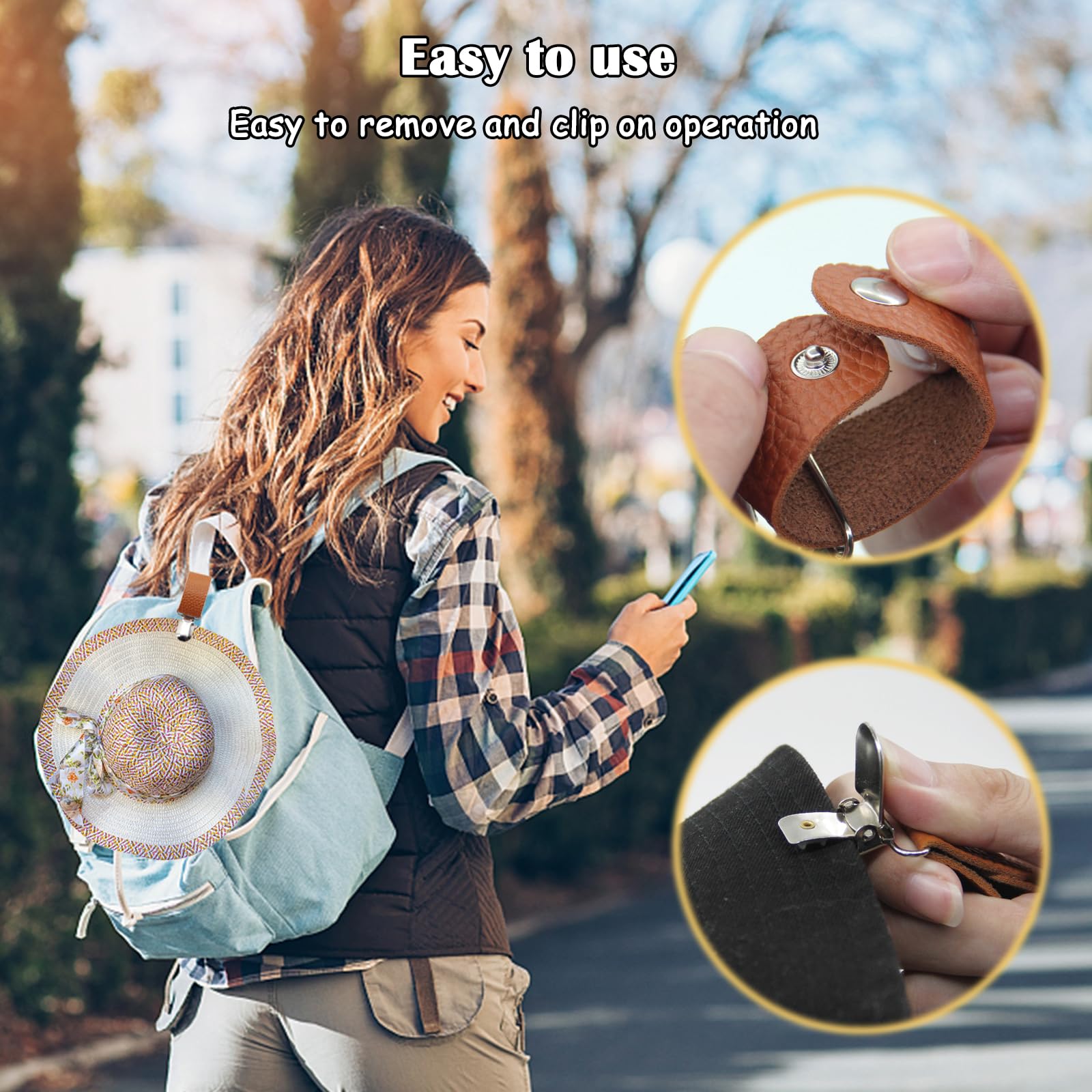 Clip à chapeau en cuir PU pour - Men'S Accessories Holder avis et prix