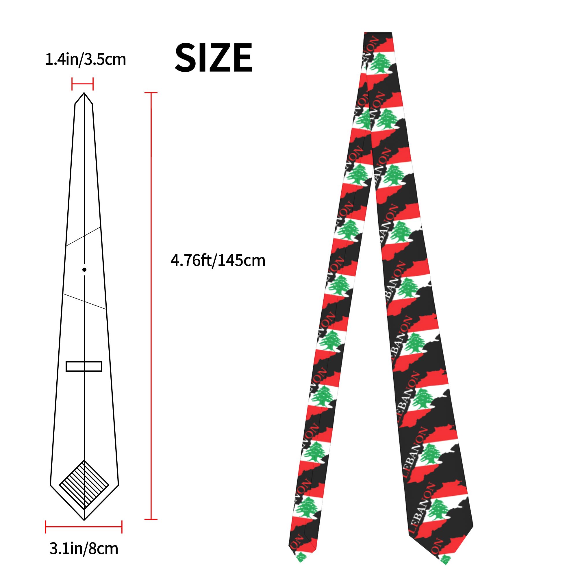 Cravate avec carte du drapeau  - Men Accessories Lebanon avis et prix