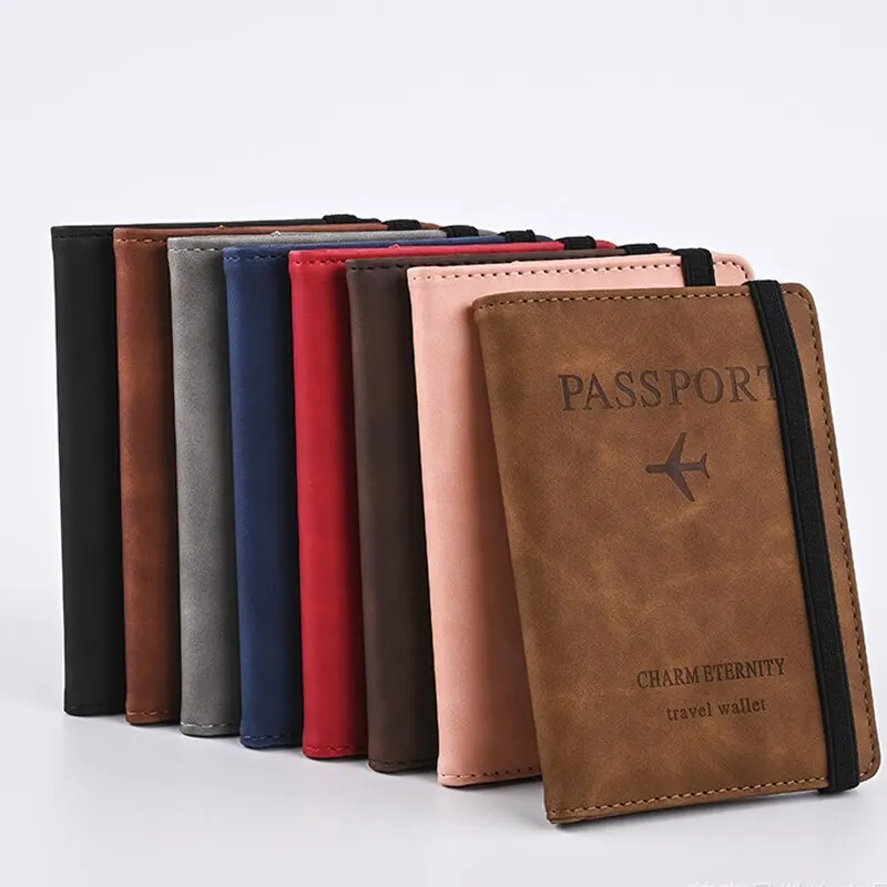Portefeuille en cuir PU pour h - Passport Wallet Rfid avis et prix